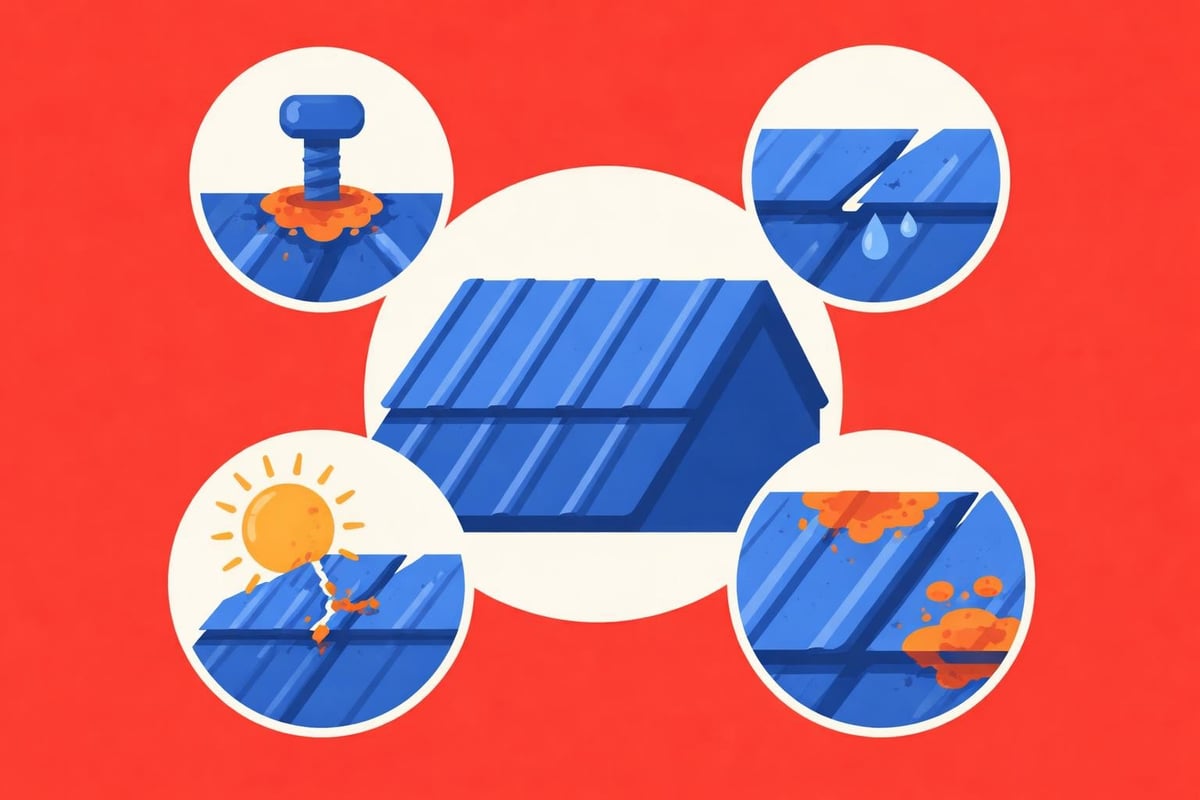 Metal roof deterioration factors