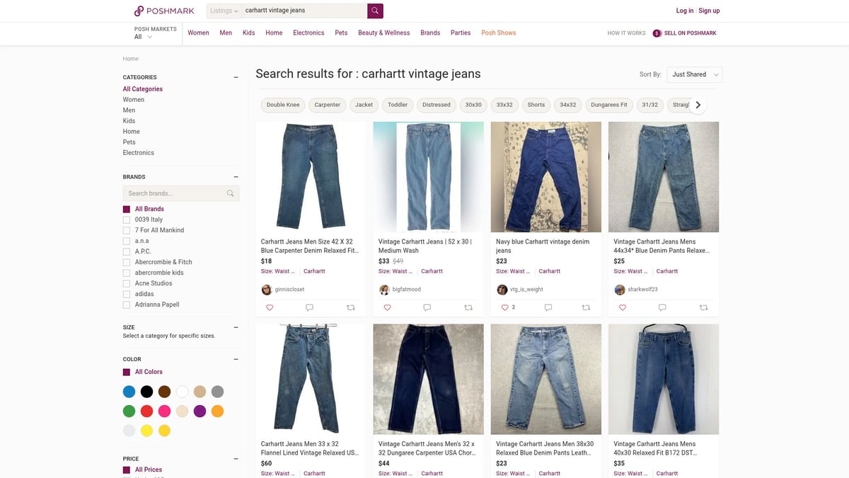 7 Best Vintage Carhartt Jeans Finds for 2026 Collectors - Carhartt Vintage Painter Jeans – Poshmark