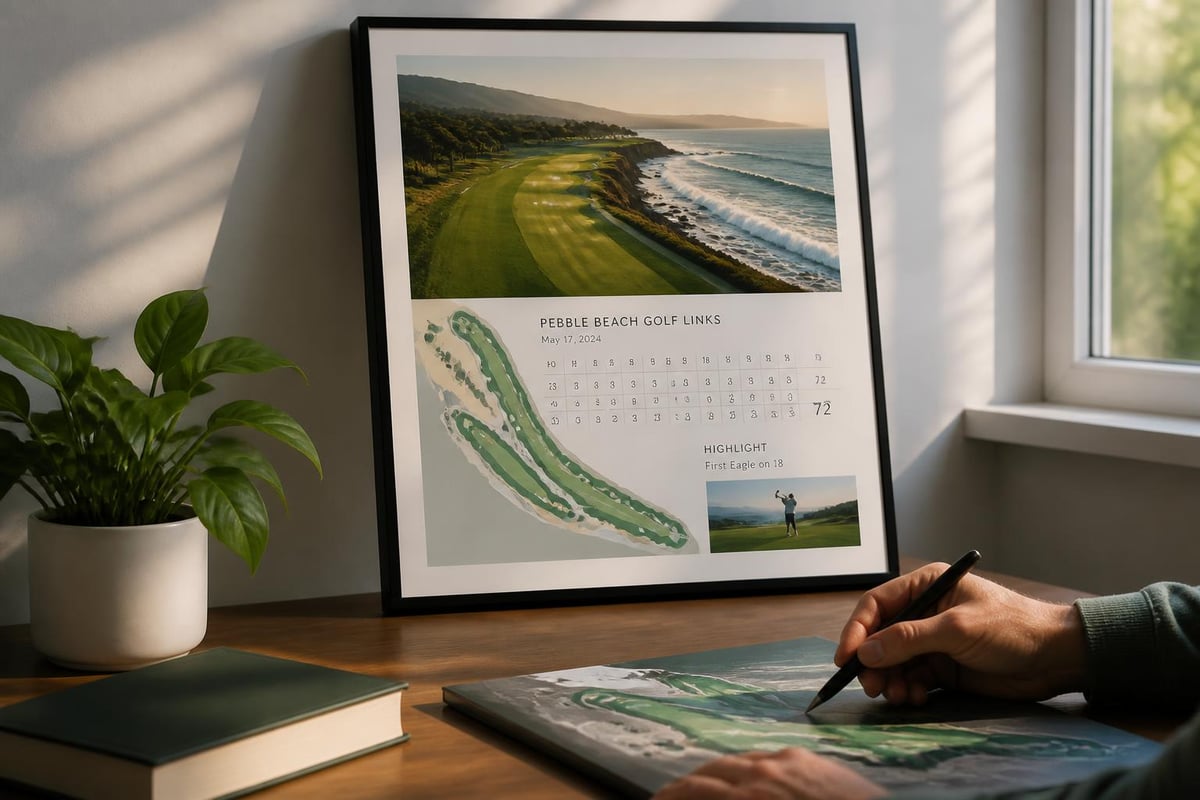Golf course art personalization options