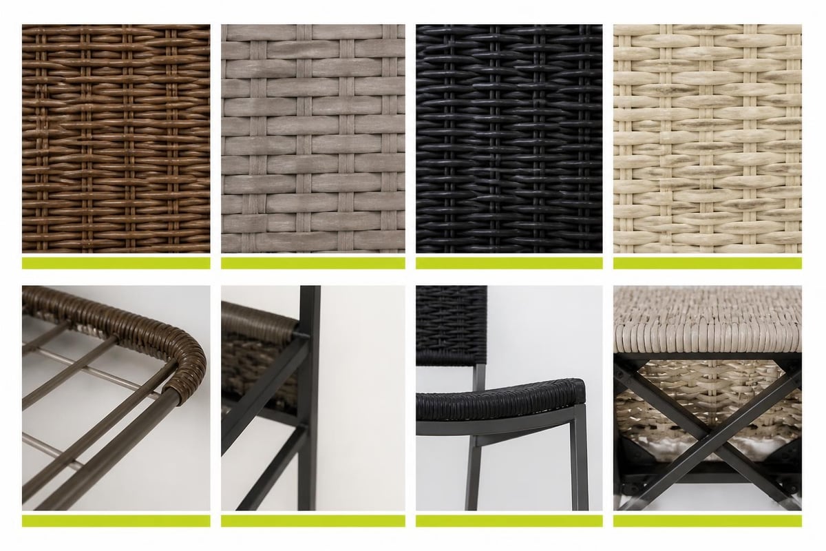 Wicker egg chair materials