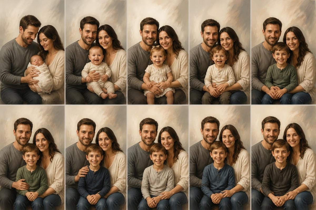 Family photography timeline
