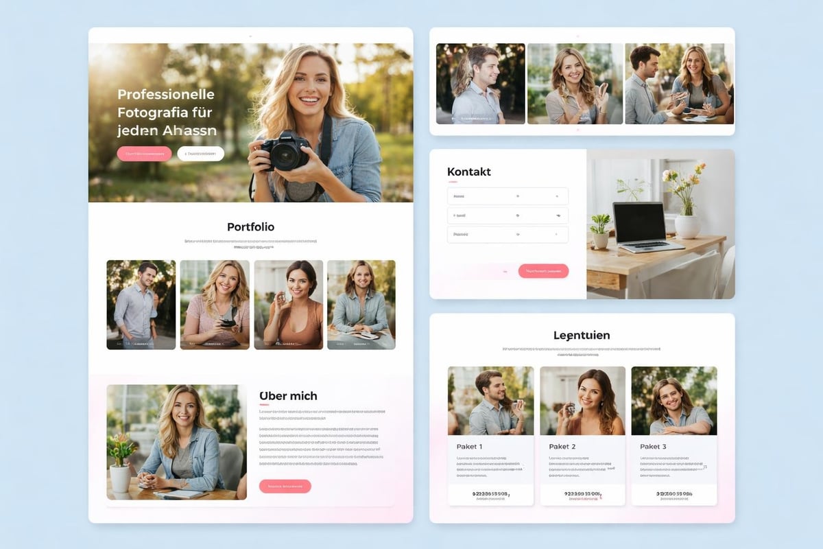 Portfolio-Präsentation auf Foto-Website