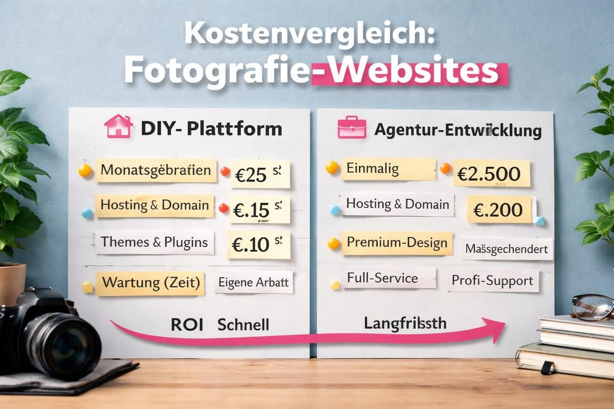 Website-Kostenvergleich für Fotografen