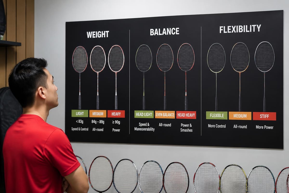 Racket specifications comparison
