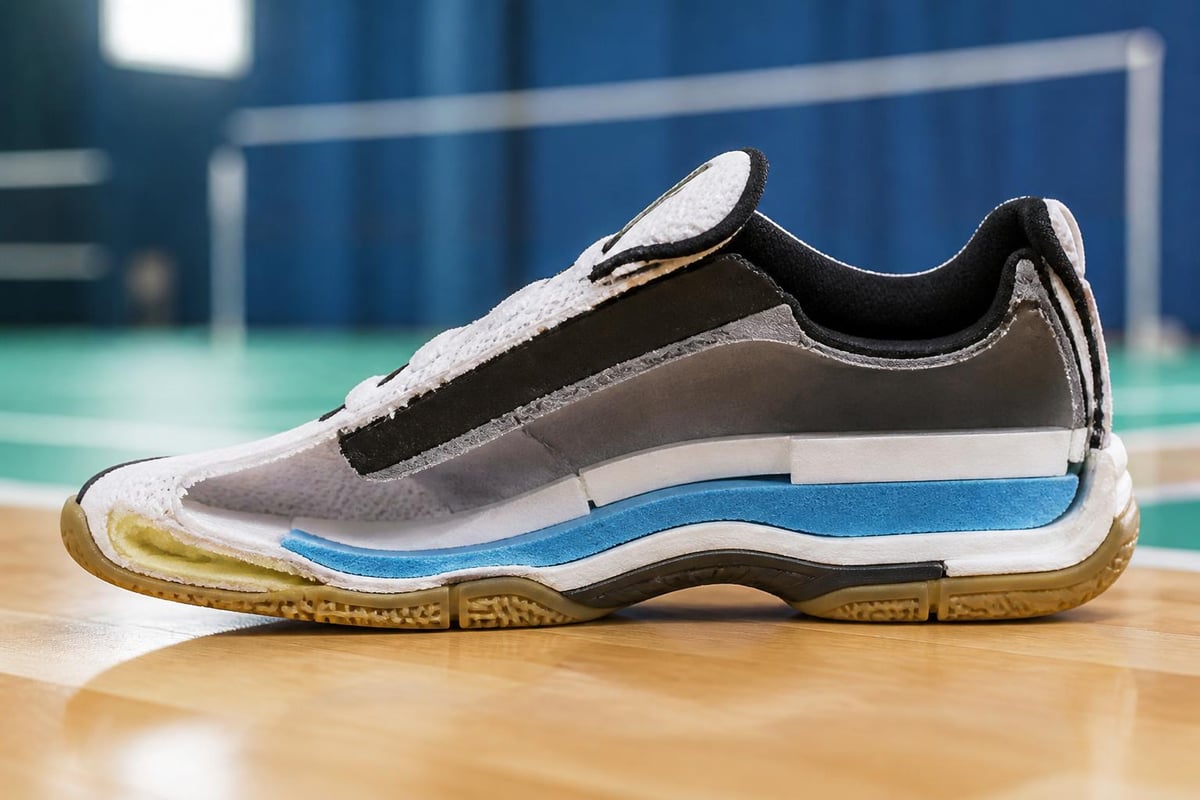 Badminton shoe anatomy