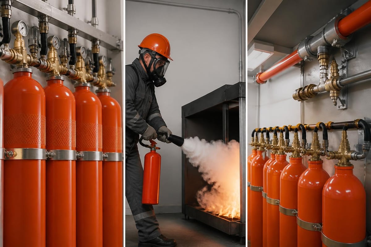 Clean agent suppression mechanisms