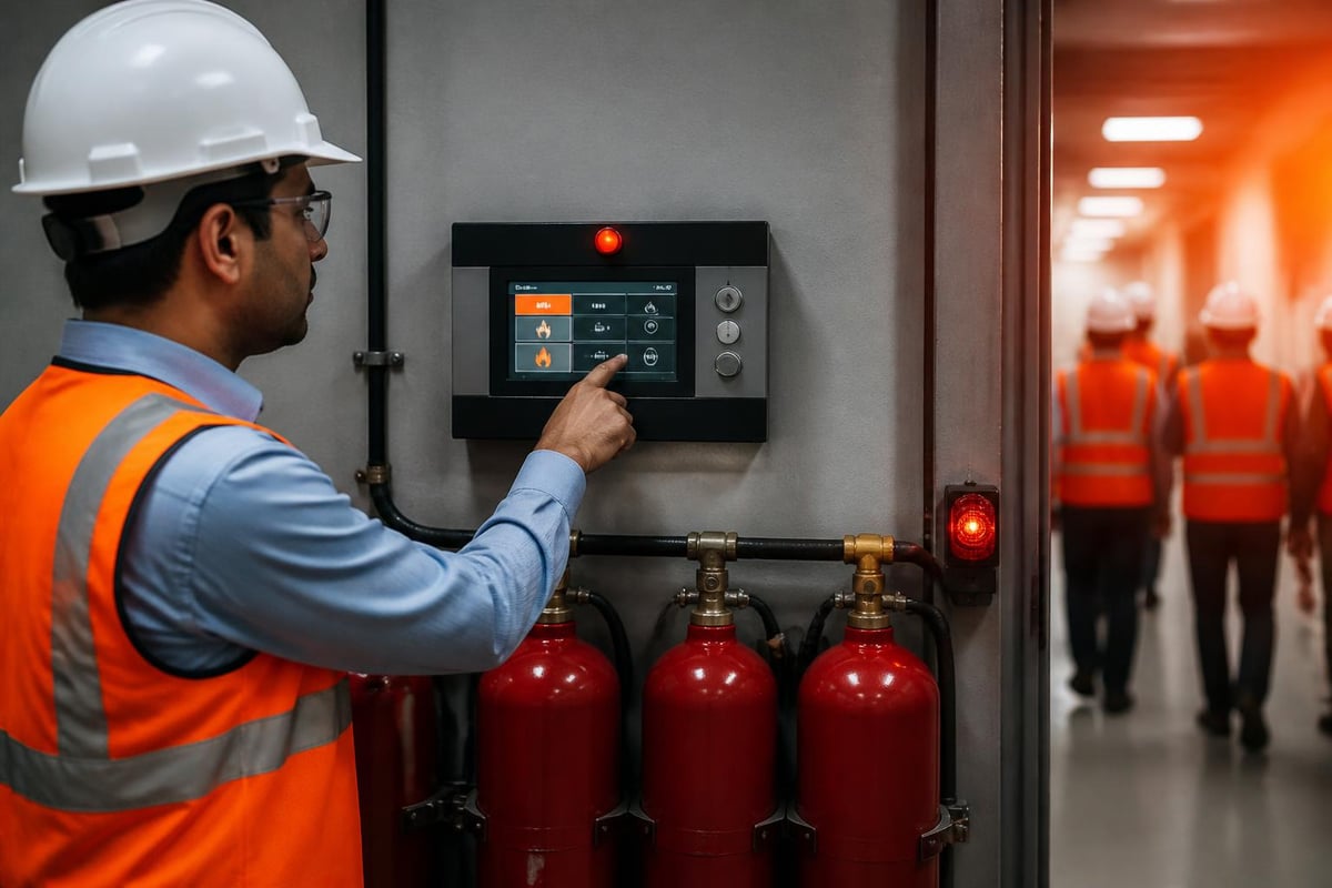 Gas suppression safety procedures