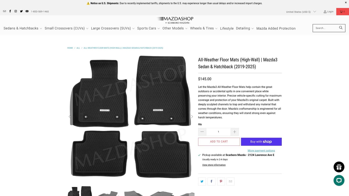 Top 7 Floor Mat Mazda 3 Picks for Style and Protection 2025 - Mazda Genuine OEM All-Weather Floor Mats