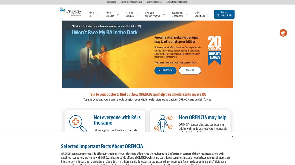 9 Essential Rheumatoid Arthritis Anti Inflammatory Medications 2025 - Abatacept (Orencia)