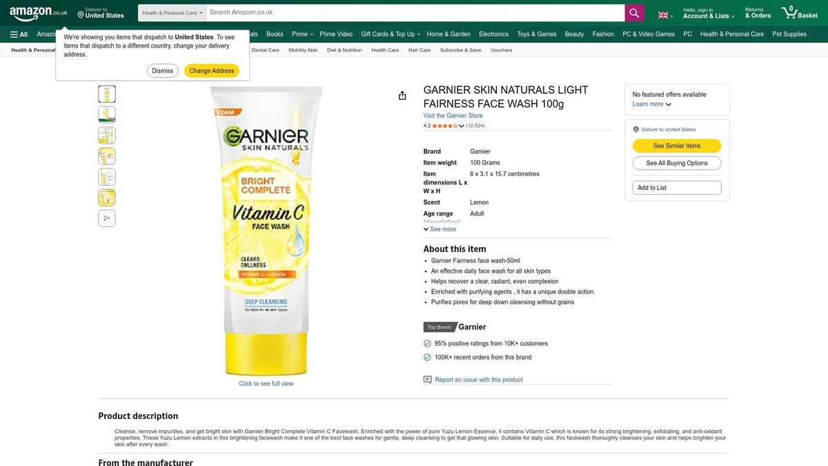 7 Best Skin Naturals Products to Try in 2026 - Garnier Skin Naturals Light Fairness Face Wash