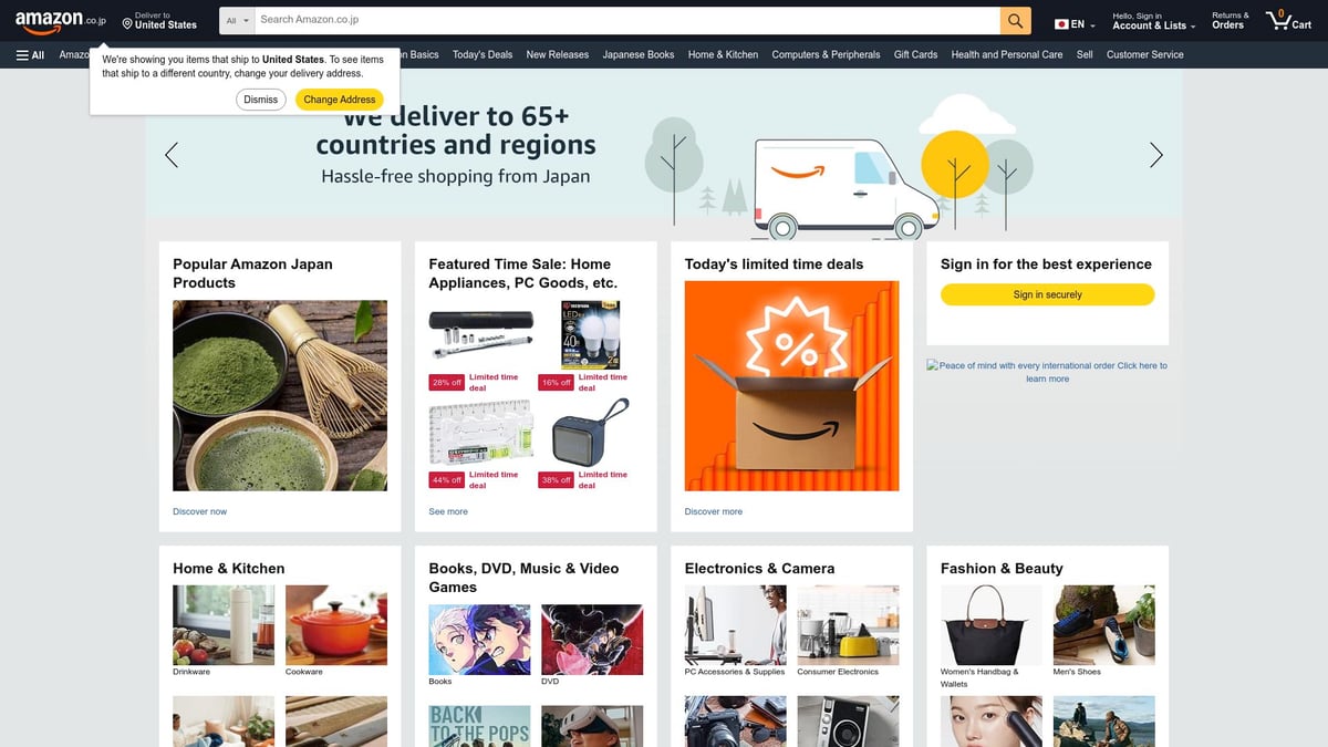 8 Must-Try 일본 직구 사이트 추천 리스트 2026 - 아마존 재팬(Amazon Japan)