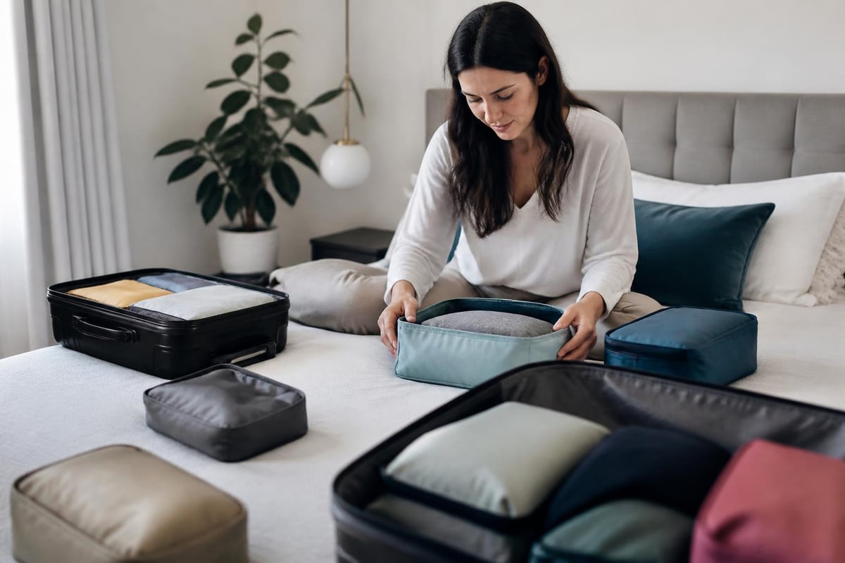 Family packing with compression bags