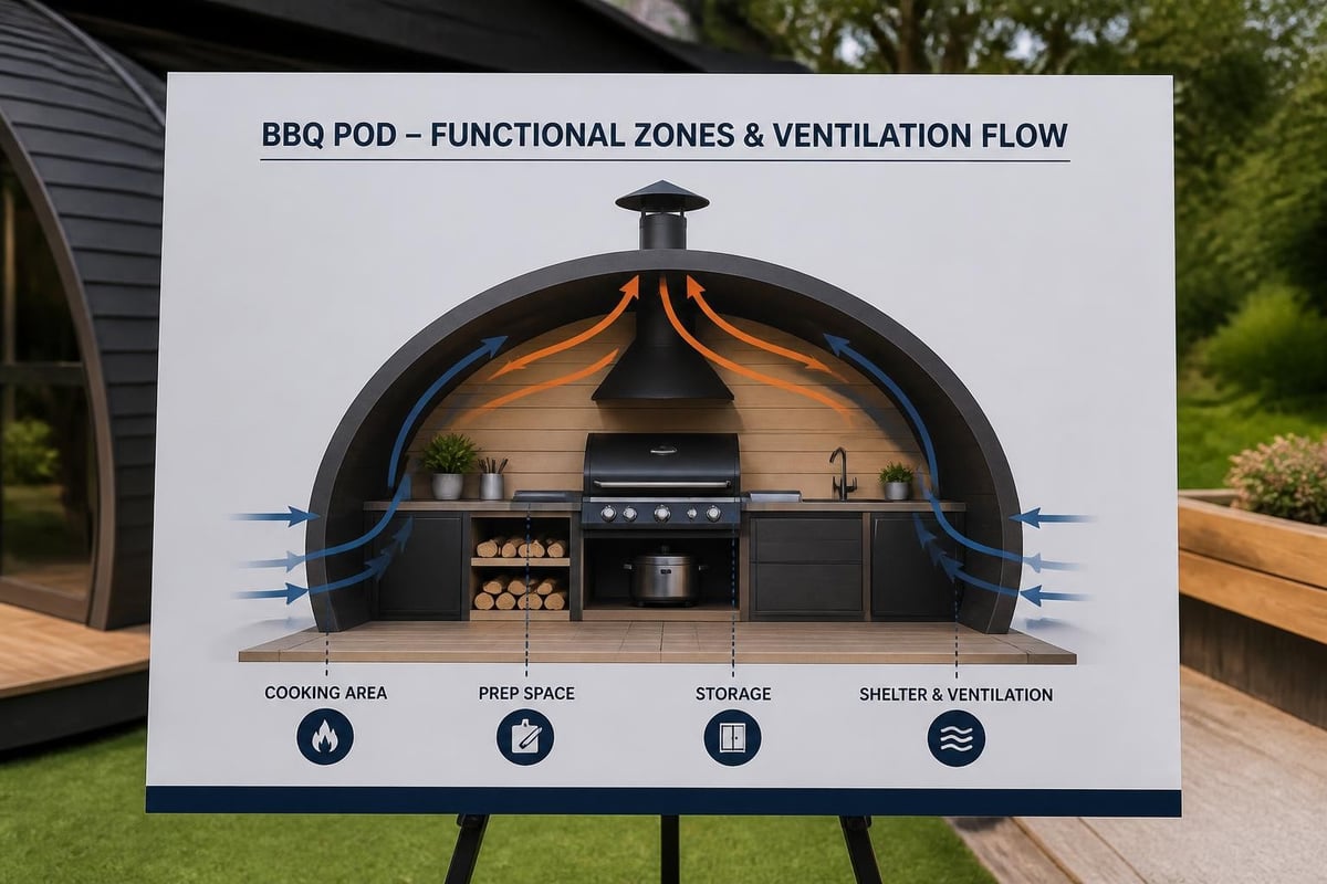 BBQ pod components and layout