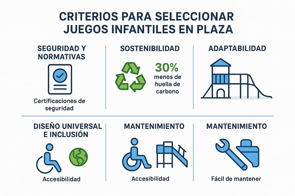 Criterios clave para seleccionar juegos infantiles para plazas