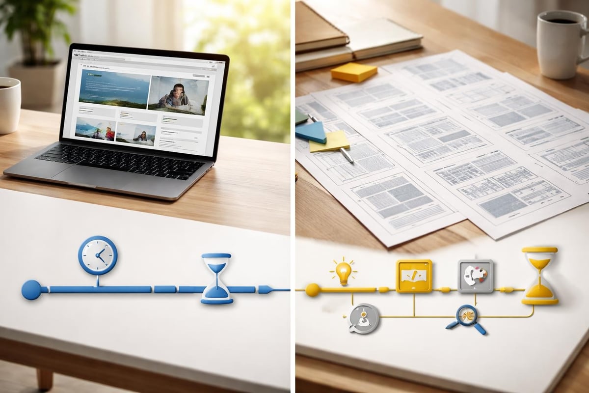 Website-Kaufprozess Zeitersparnis