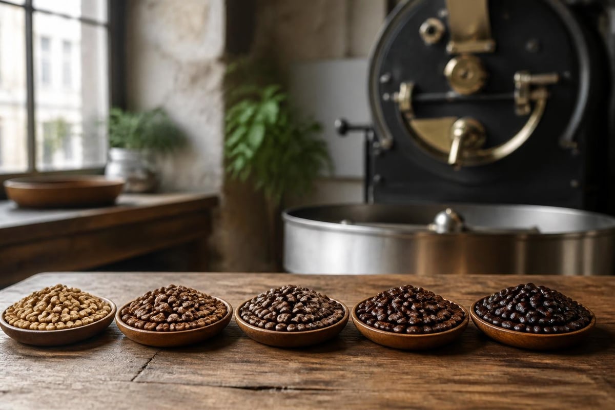 Coffee roasting levels