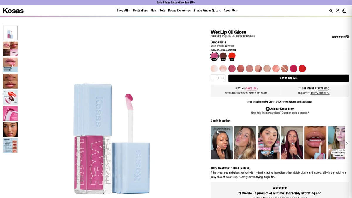 9 Amazing Butter Lip Oil Picks to Try in 2026 - Kosas Wet Lip Oil Gloss