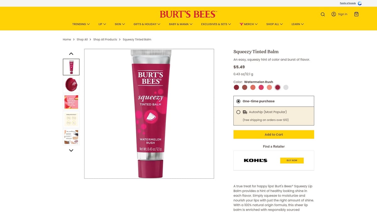 9 Amazing Butter Lip Oil Picks to Try in 2026 - Burt’s Bees Squeezy Tinted Balm