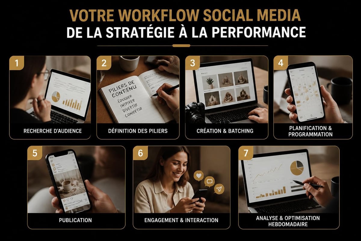 Social media content planning workflow