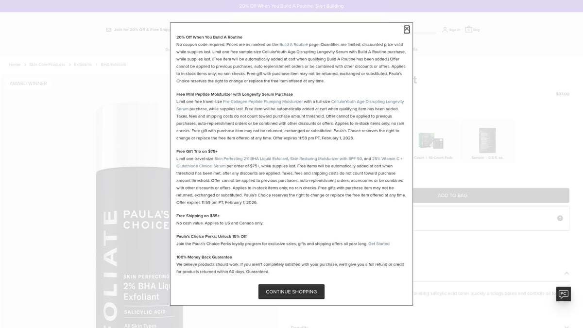 9 Must-Try Best Rated Skin Products for Glowing Results 2026 - Paula’s Choice 2% BHA Liquid Exfoliant