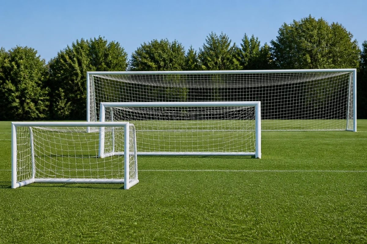 Soccer goal size progression for different age groups