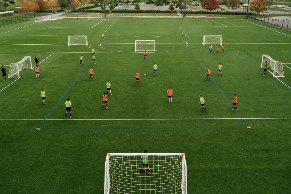 Small-sided game field setup