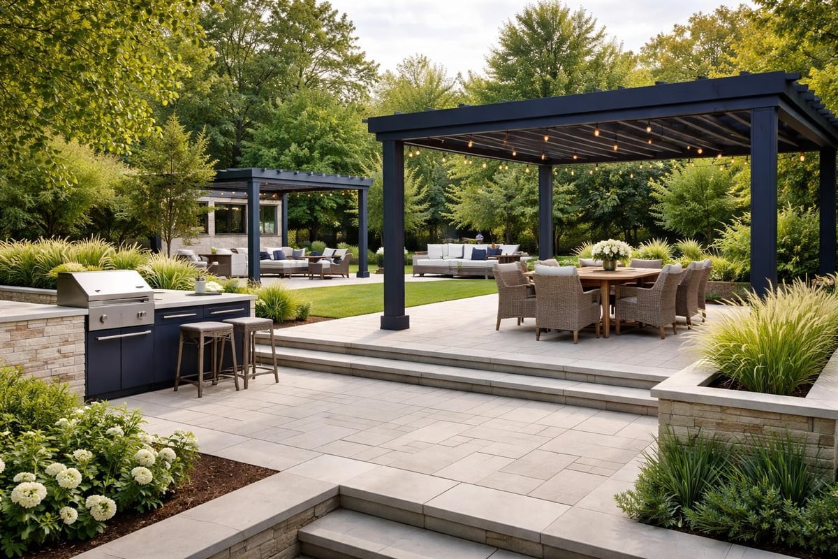 Outdoor kitchen spatial planning