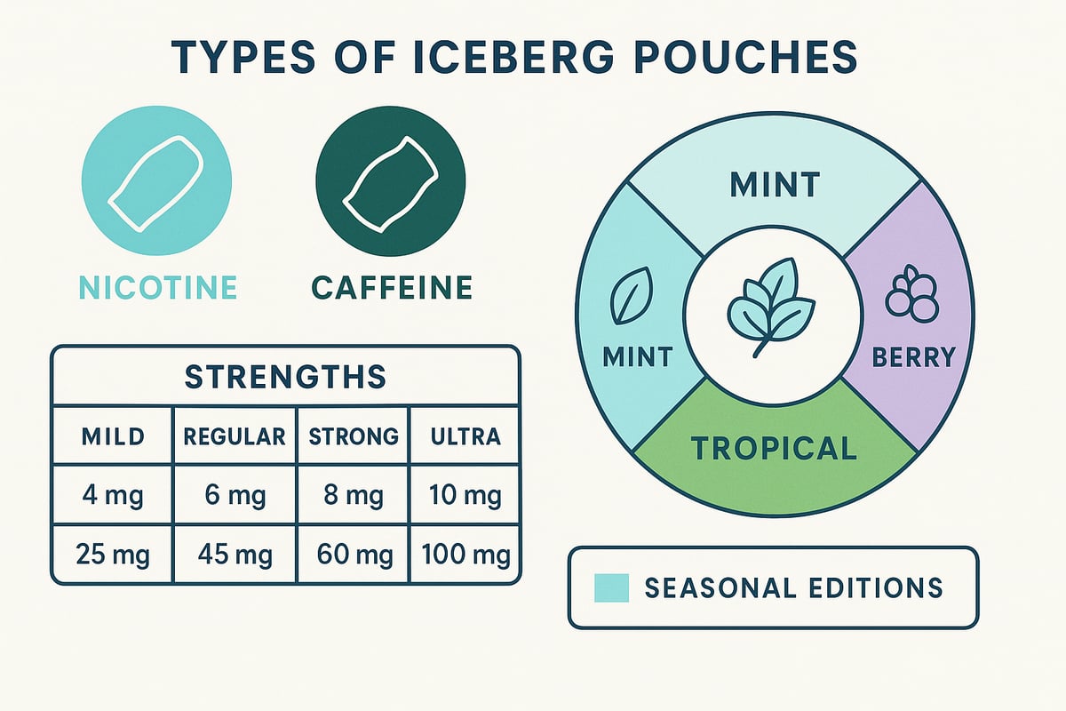 Types, Flavours & Strengths of Iceberg Pouches
