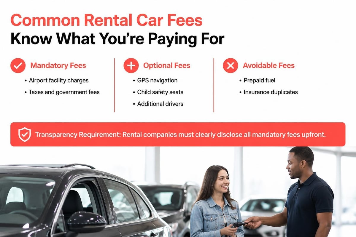 Rental car fee breakdown