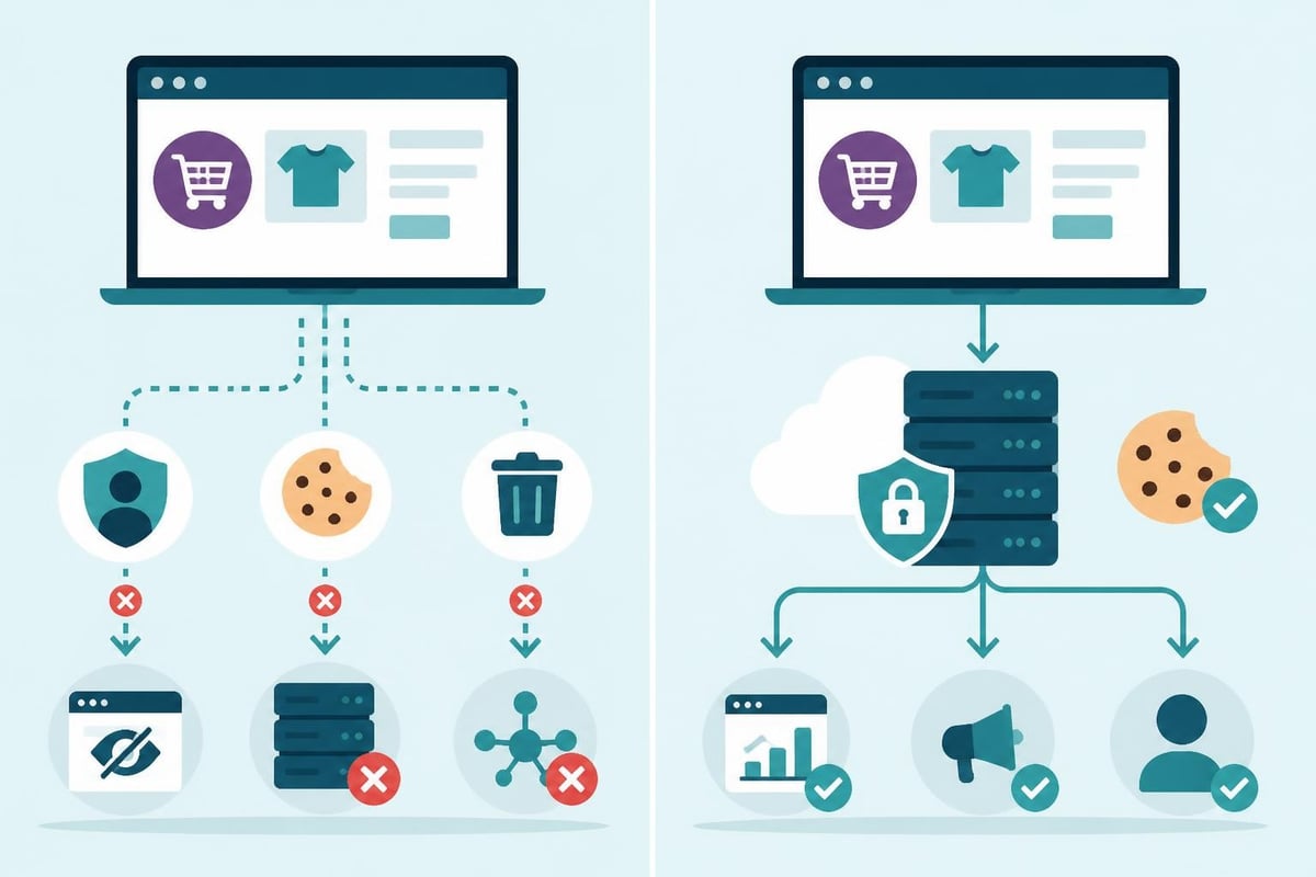 Server-side vs client-side tracking comparison