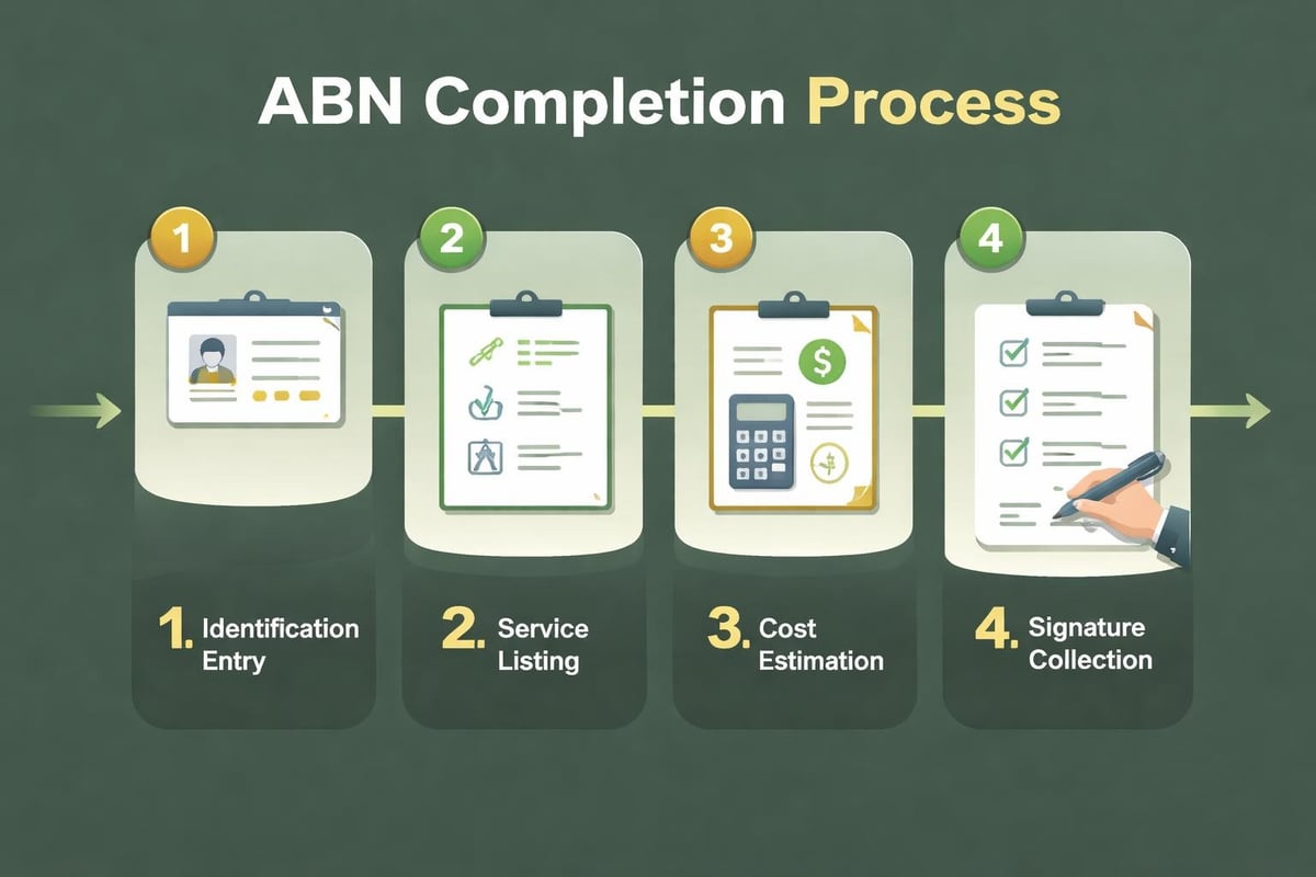 Five-step ABN completion process