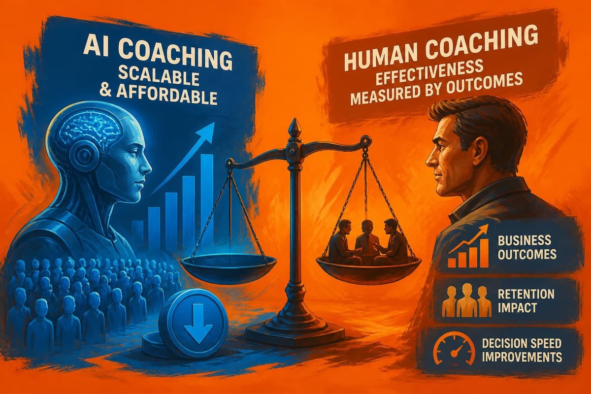 AI versus human coaching ROI comparison