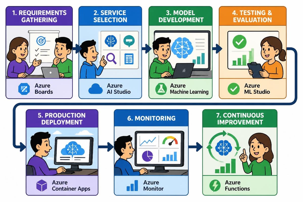 Azure AI project implementation workflow
