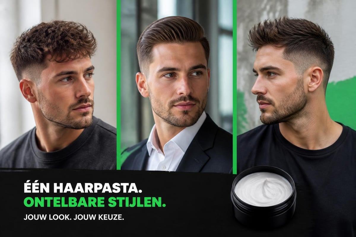 Various hairstyles with paste