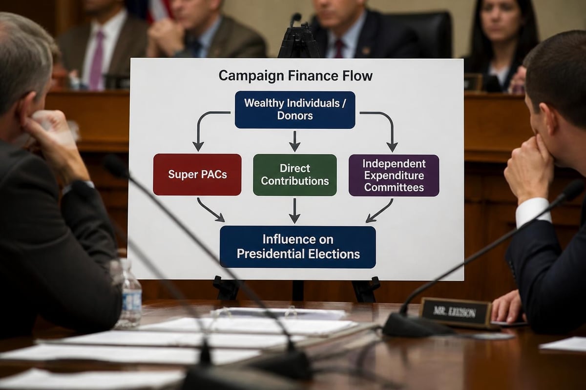 Political donation flow from tech billionaires