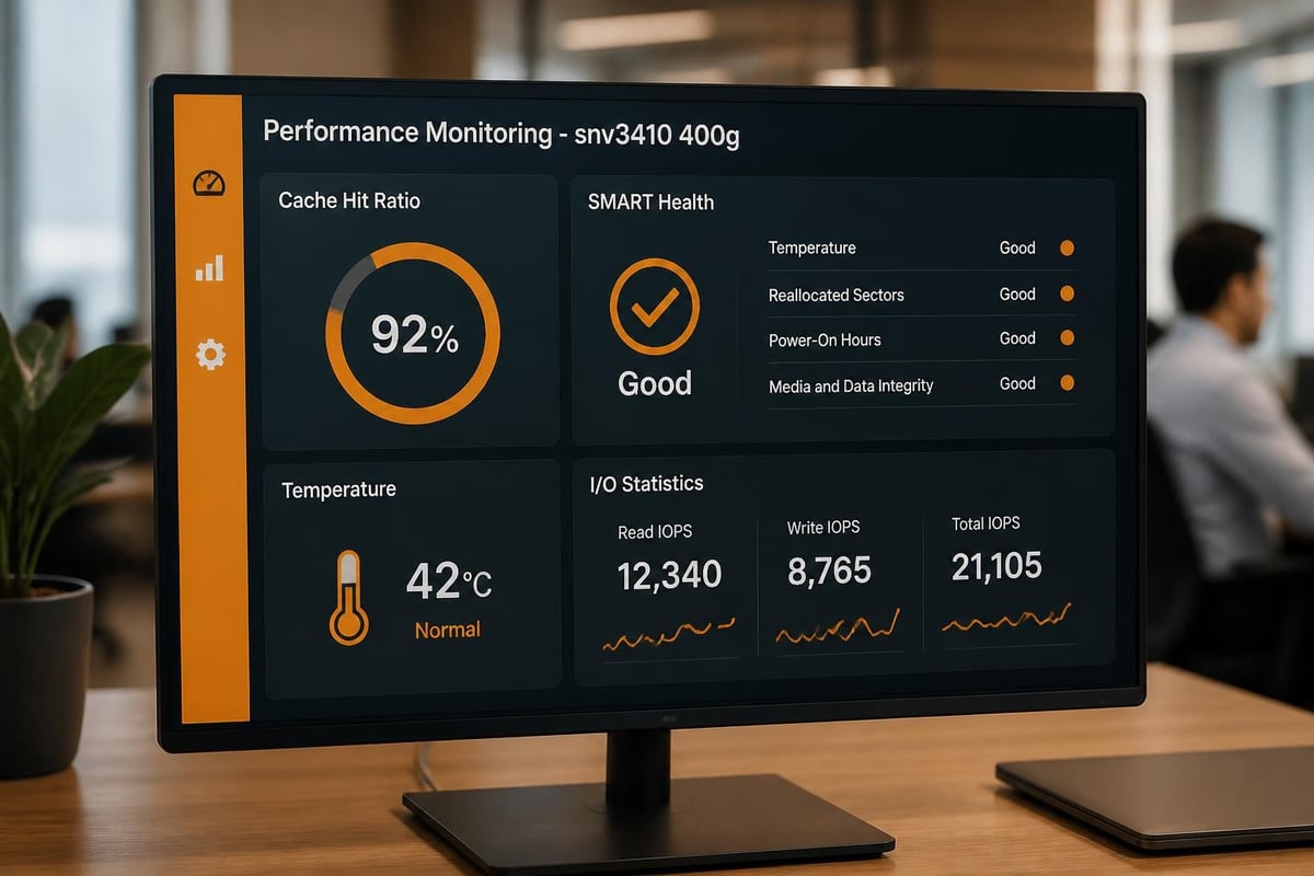 SSD cache monitoring dashboard