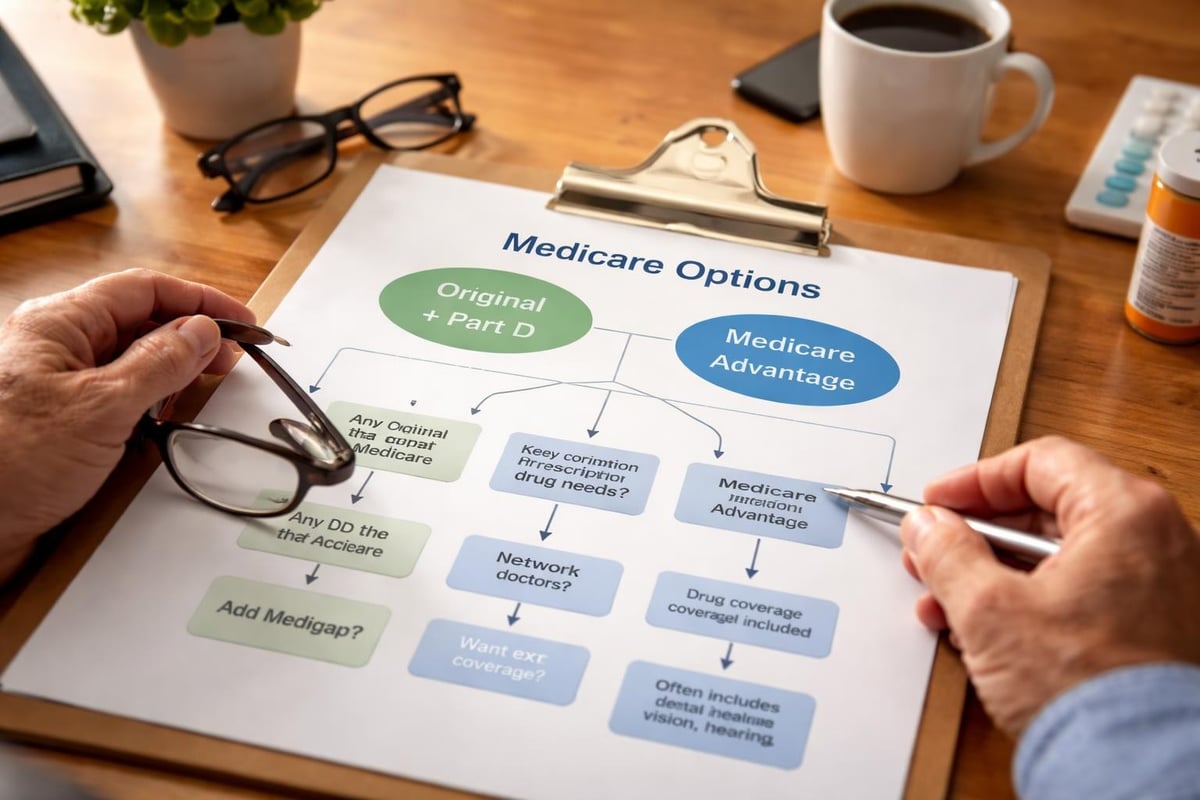 Applying for Medicare at 65: Complete Guide for 2026 2 Medicare Parts selection decision tree