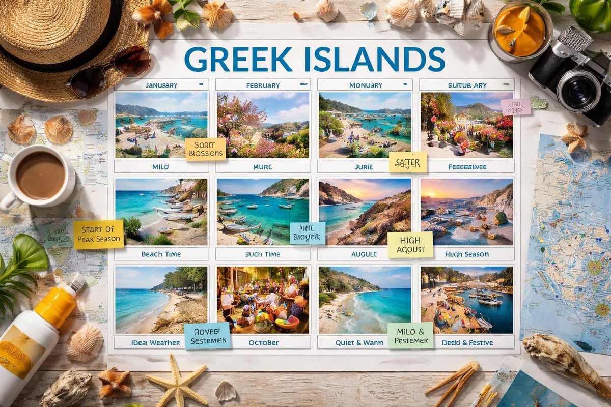 Greek isles seasonal calendar