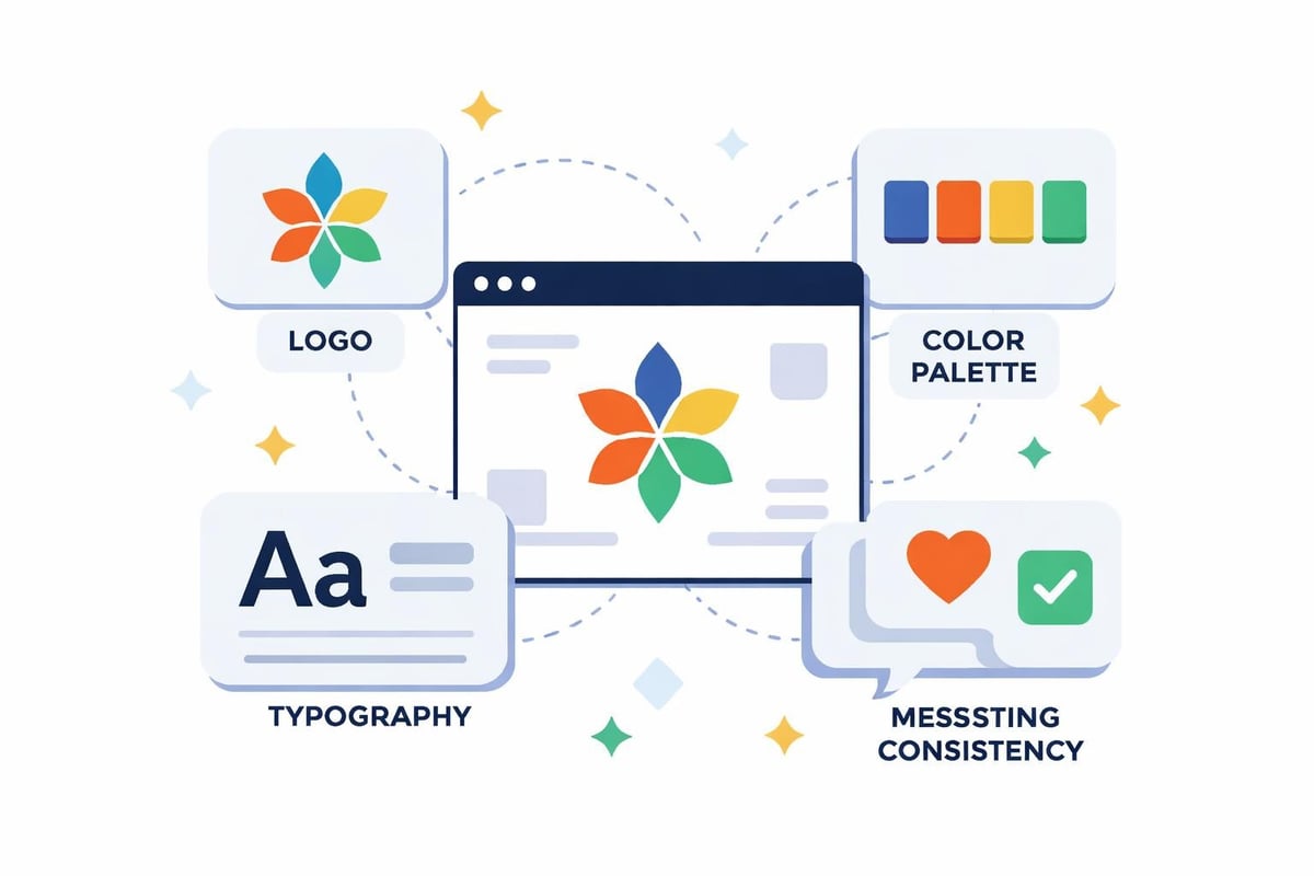 Branding page elements working together