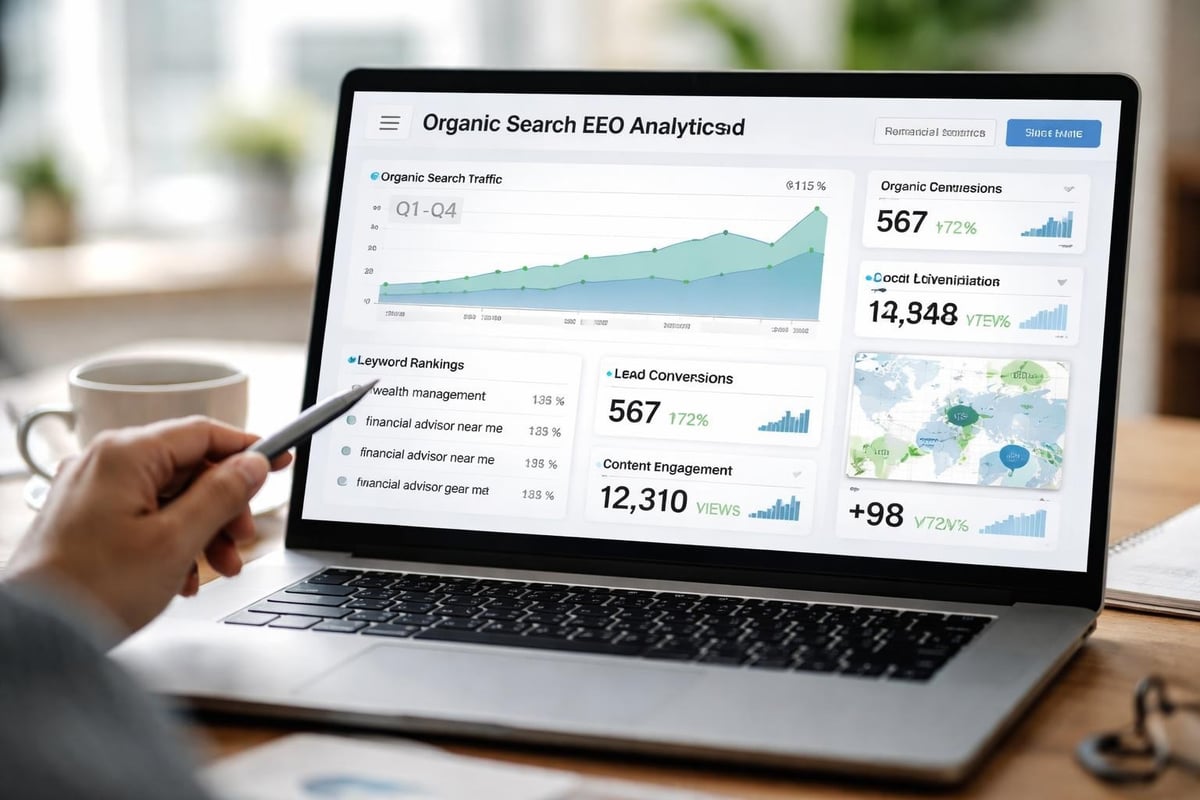 SEO performance metrics dashboard