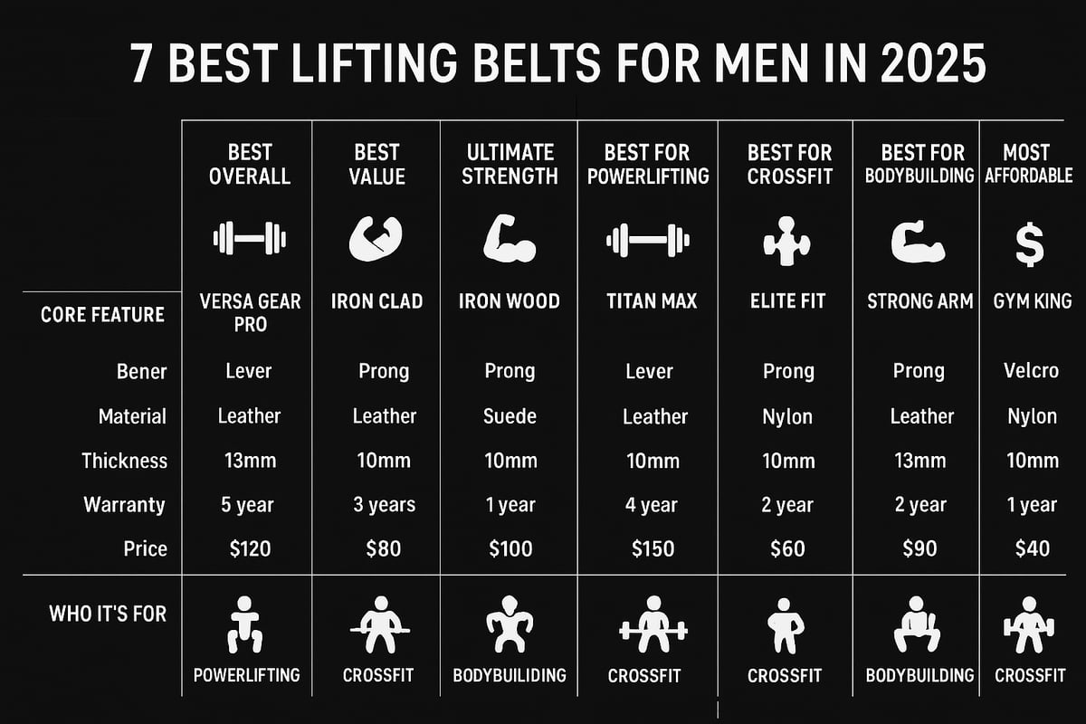 7 Best Lifting Belt for Men Picks for 2025 Workouts