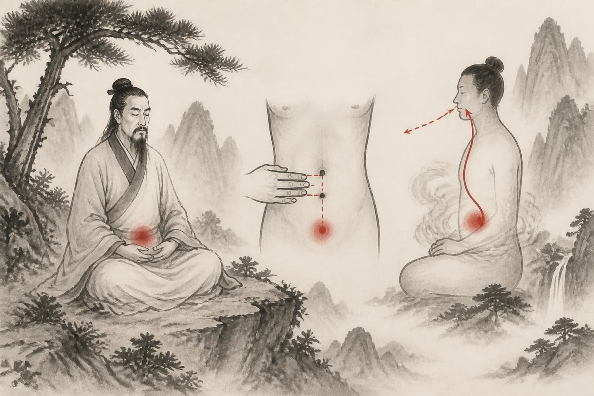Locating the lower dantian