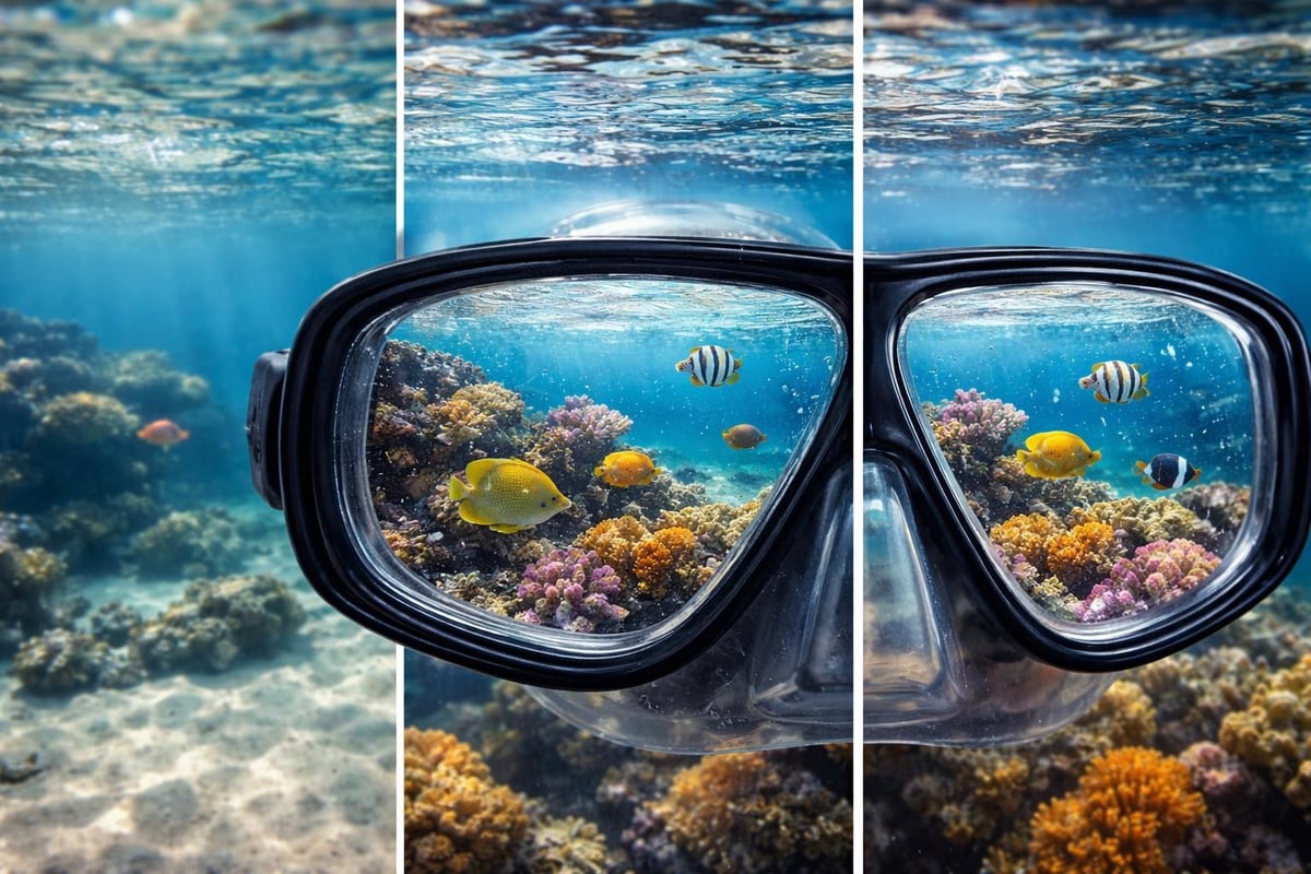 Underwater light refraction