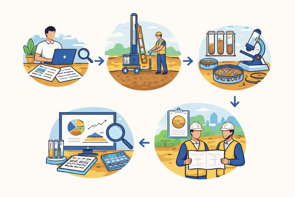 Geotechnical site investigation phases