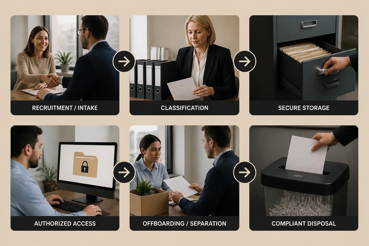 Employee records lifecycle management