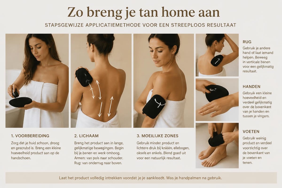 Self-tanner application technique