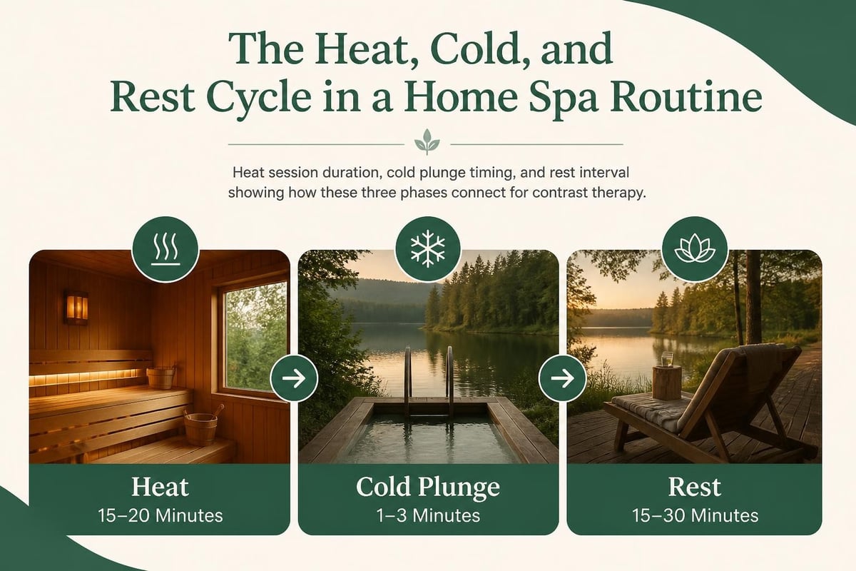Home spa thermal contrast cycle