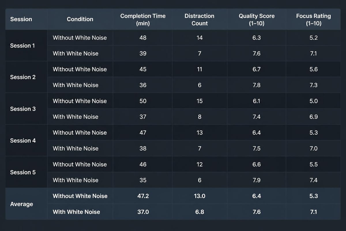 Focus performance tracking