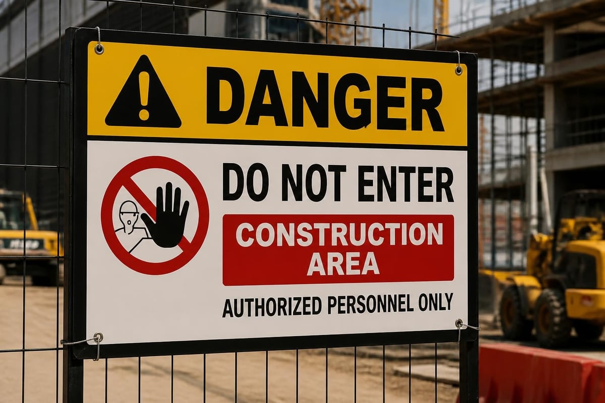 Warning sign design elements