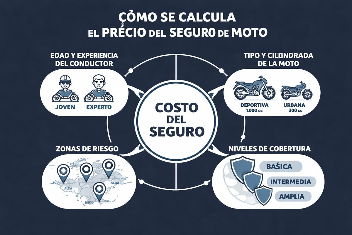 Precio Seguros de Moto: Guía Completa 2026 1 Factores clave que determinan precios de seguros de moto